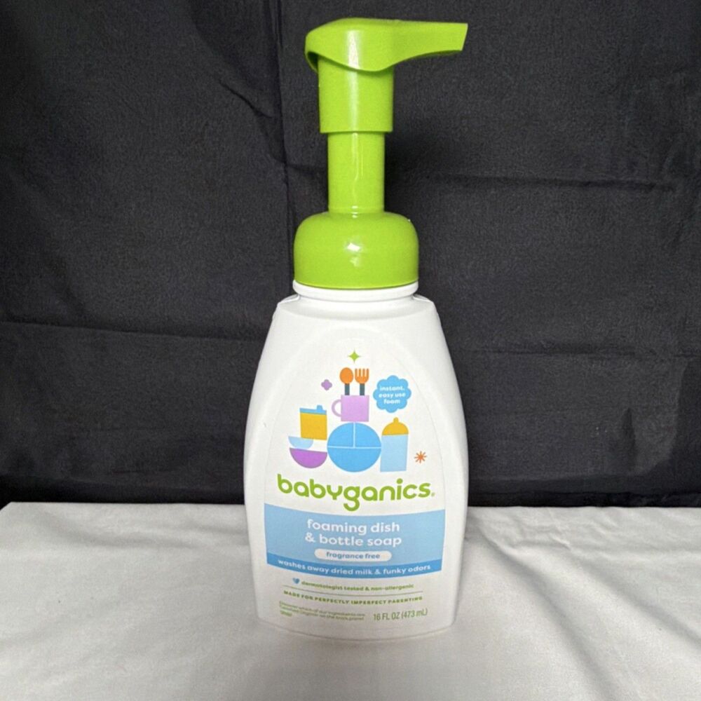 Babyganics Foaming Dish & Bottle Soap Fragrance Free 16 fl oz